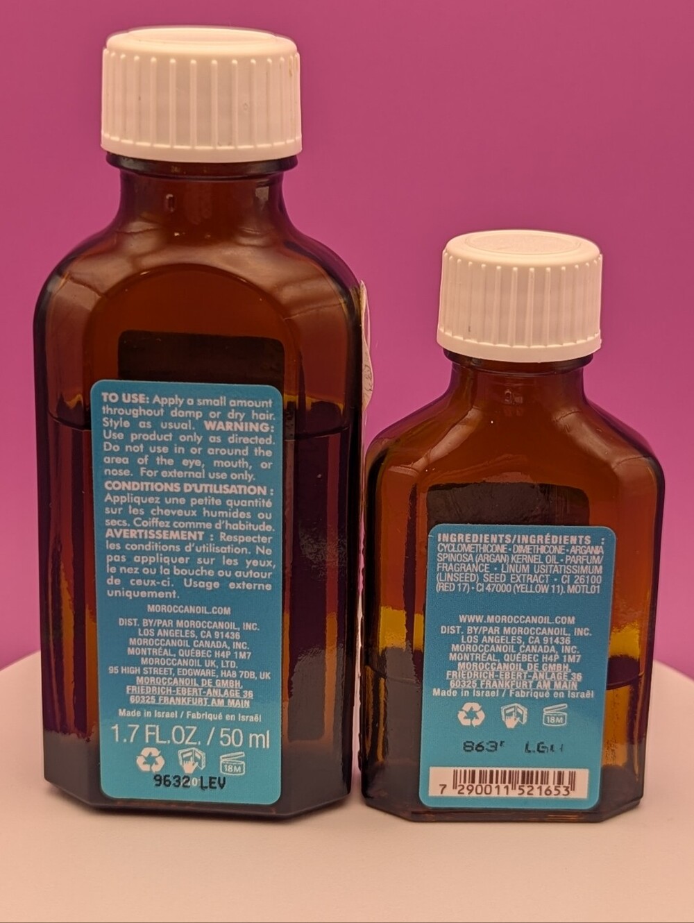 Moroccanoil LIGHT Treatment Full & Travel Size Used but A Lot Left GC - Picture 4 of 10